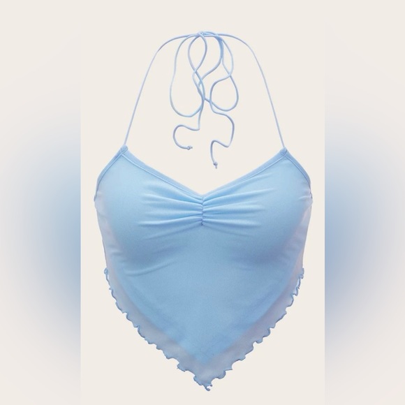 Baby blue Halter Top - Picture 1 of 5